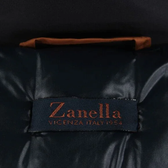 Zanella NWT Padded Nylon Jacket w/ Optional Hood Size Large US In Solid Blue